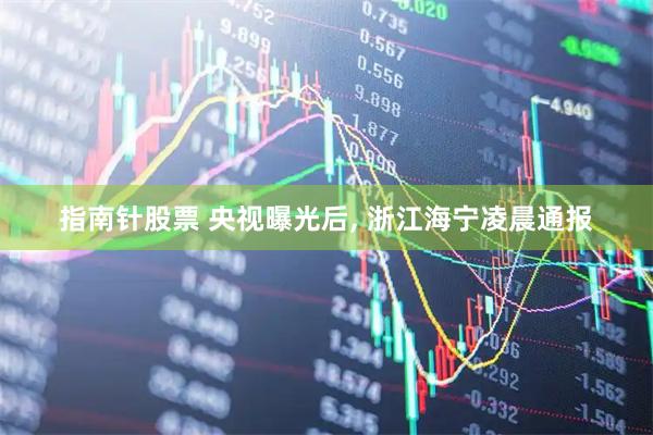 指南针股票 央视曝光后, 浙江海宁凌晨通报